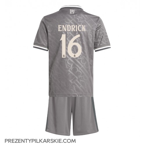 Stroje piłkarskie Real Madrid Endrick #16 Koszulka Trzeciej dla dzieci 2024-25 Krótki Rękaw (+ szorty)